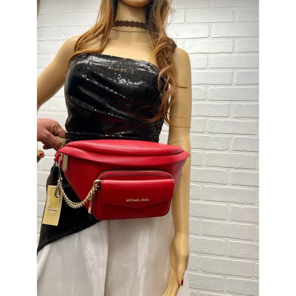 Michael Kors Maisie 2-in-1 Sling WaistPack Large Fanny bag Crossbody Teal - Picture 10 of 12